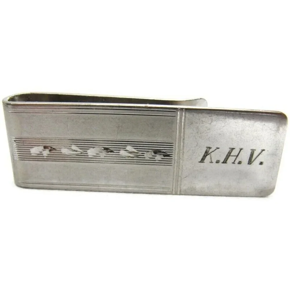 Vintage Foster USA Money Clip Monogrammed 